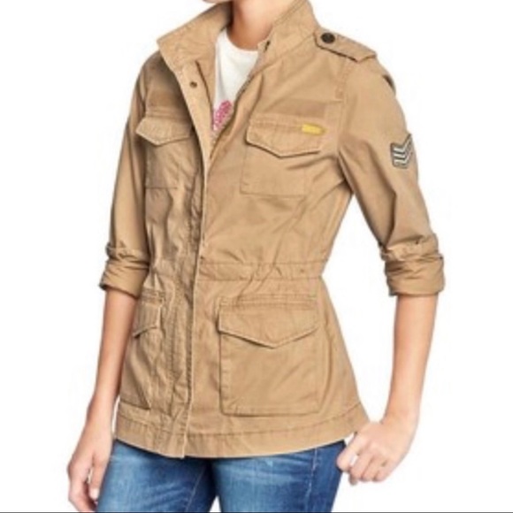 🆕OLD NAVY Front Zip Military Utility Field Jacket - Picture 1 of 8